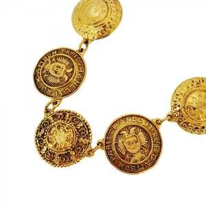 Chanel Cambon Circle Necklace in GP Plated Gold for Women